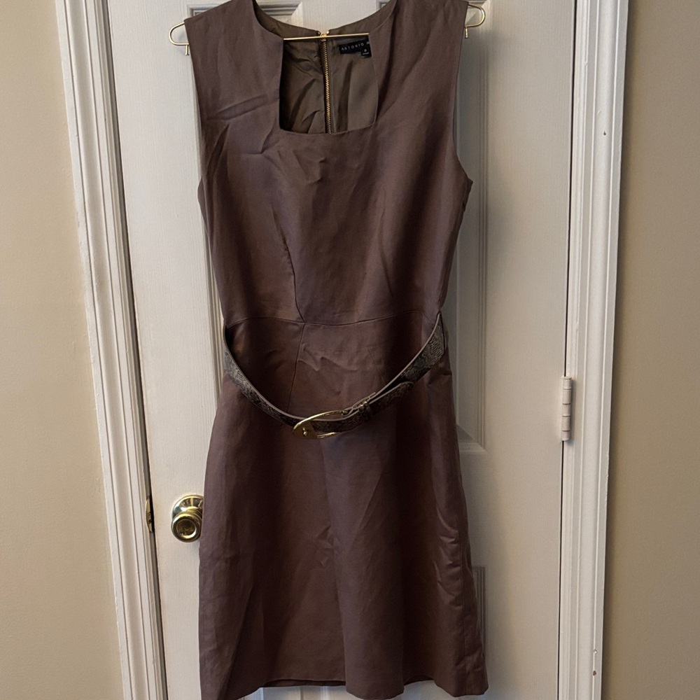 ANTONIO MELANI Taupe Dress and matching blazer